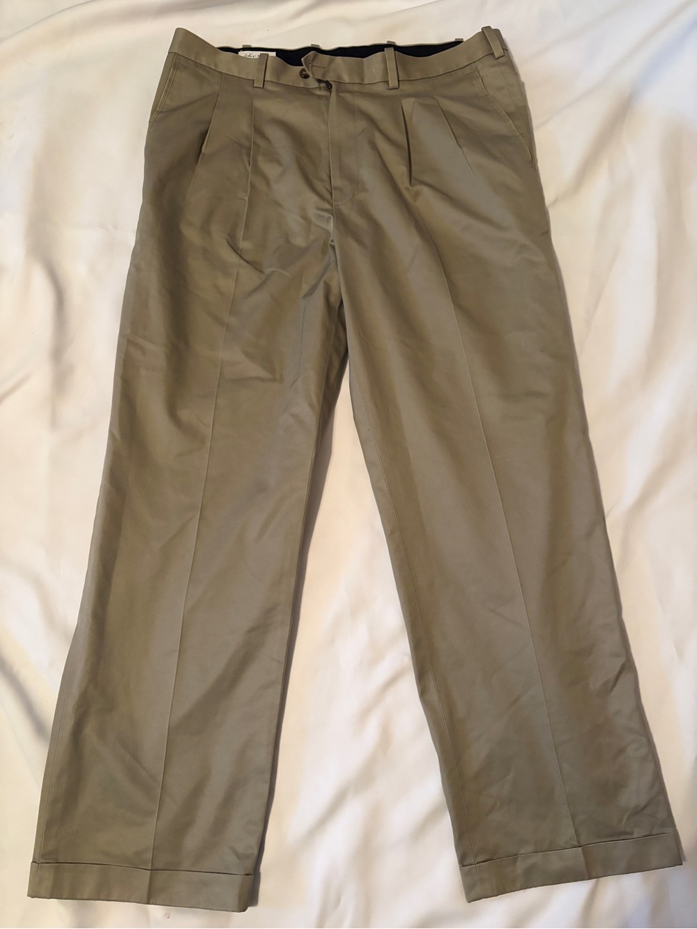 John W. Nordstrom Olive Green Straight-Leg Chinos